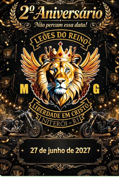 Cartaz do 2º Aniversário Leões do Reino MG
