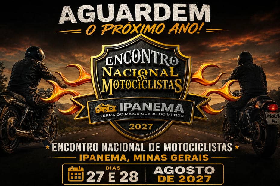 Cartaz: Encontro Nacional de Motociclistas de Ipanema 2027